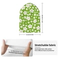 thumbnail image 2 of Lsque Green White Flowers Pattern Knitted Beanie, Unisex Winter Hat, Knit Hat Winter Beanies Thick Fisherman Beanies Cuffed Plain Skull Caps, 2 of 6