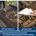 thumbnail image 4 of Hasoo 8' x 10' Black Brown Outdoor Rug Plastic Straw Rug Floral Carpet Waterproof PP Tube Woven Portable Mat for Patio Decor, Balcony, Picnic, 4 of 7