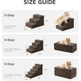 thumbnail image 4 of Made4Pets Corduroy 4-Step Dog Stairs for Bed, Brown, 4 of 7
