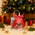 thumbnail image 1 of Bolsa de Regalo Navideña de Plástico Transparente | Asa Dorada Roja con Mensaje Especial | Porta Caramelos de Manzana de 25 X 20 X 8 Cm | Bolsa de Recuerdo Festiva de Mano para Fiestas y Regalos, 1 of 6