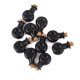 thumbnail image 2 of 10 mini botellas de vidrio vacías negras pequeñas con corcho para almacenar, 2 of 7