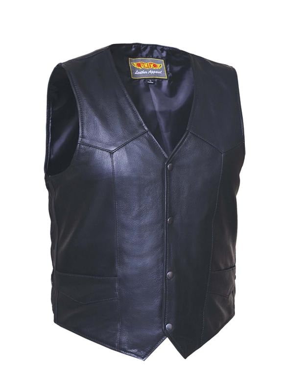 2X-Large USA 1202 Leather Mens 4 Button Lace Vest