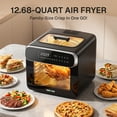 thumbnail image 5 of Behome 12.68QT Air Fryer Oven,8-in-1 Functions Digital Airfryer with Visible Window, 3-Layer Cooking Air Fryer for Crisps, Bakes, Roasts,1600W,Black, 5 of 7