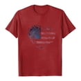 thumbnail image 5 of Duqingm American Flag Shirt Women's 250 Years America Anniversary 250th Independence Day Vintage V-Neck T-Shirt Red,M, 5 of 5