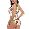thumbnail image 4 of Wukai Strawberry Chic One Shoulder Swimwear with Ruffle Design and Tummy Control Skirt: Fashionable, Supportive, Comfortable for Beach-Large, 4 of 7