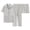 Silver, variant on Blekii Men's 3 Piece Pajama Set, Short Sleeve Top & Shorts Sleepwear, Matching Lightweight Loungewear, Summer Breathable Sleep Outfit, Complete Sleep Set for Hot Weather,