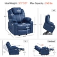 thumbnail image 7 of MCombo Electric Power Lift Recliner Chair with Vibration and Heat for Elderly, Faux Leather, Blue, 7 of 7