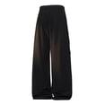 thumbnail image 4 of QQZ Wide Leg Cargo Pants For Men, Elastic Drawstring Casual Jogger Pants For Daily Walking Travel Weekend Wear, 4 of 9