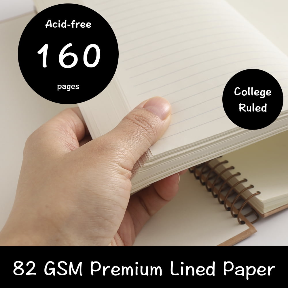 Urby Left Handed Notebooks College Ruled, Hard Cover, 11" X 9" for Left Handed People. (4 Pack)