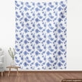 thumbnail image 4 of Ambesonne Floral Fabric by the Yard Upholstery, Blue Peonies Blossom Art, 1 Yard, Violet Blue White, 4 of 5