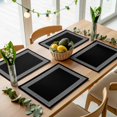 thumbnail image 5 of Geometric Greek Key Design Placemats Set of 6 Black Place Mats Table Mats Kitchen Dining Home Outdoor Party Table Decoration, 5 of 9