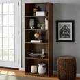 thumbnail image 3 of (2 pack) Mainstays 5-Shelf Bookcase with Adjustable Shelves, Canyon Walnut, 3 of 7
