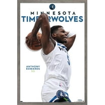 NBA Minnesota Timberwolves - Anthony Edwards Feature Series 24 Wall Poster, 14.725" x 22.375" Framed