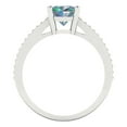 thumbnail image 4 of Clara Pucci 14K White Gold 2.32ct BlueMoissanite Solitaire with Accents, 4 of 7