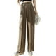 thumbnail image 1 of Pantalones de cintura alta para mujer, bolsillos casuales, cinturón, pierna ancha, pantalones palazzo Zhivalor BST3025735-4, 1 of 5