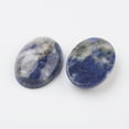 thumbnail image 2 of 10pcs Natural Sodalite Flat Back Cabochons Oval 40x30x8.5mm, 2 of 2