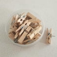 thumbnail image 4 of Shisuyan 50pcs Wooden Clips Simple Small Photo Picture Notes Fixation Clips for Home Office School (Wood Color 45x7mm), 4 of 8
