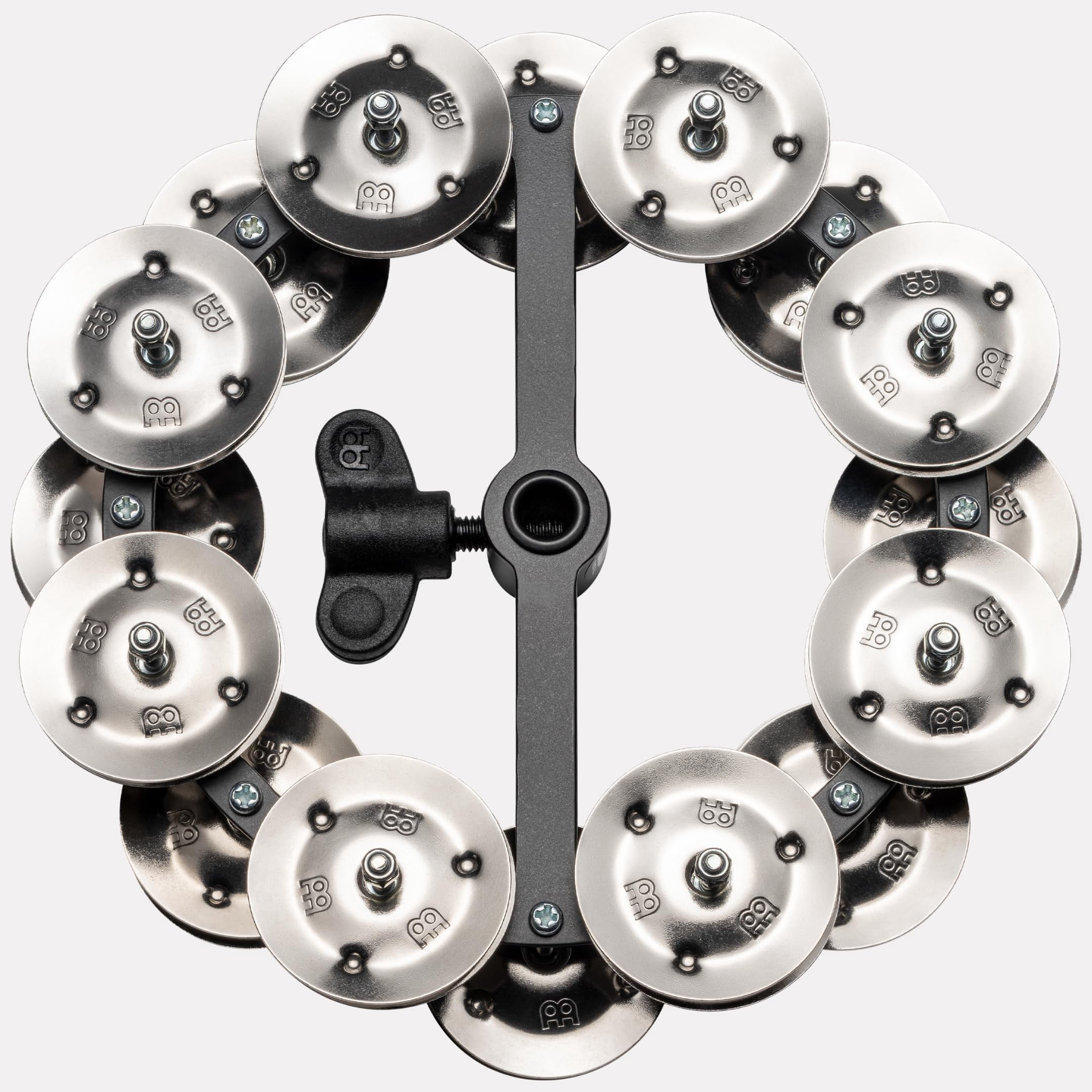 Hthh2bk Headliner Series Hi-hat Tambourine With Double Row Steel Jingles 5-inch - Black
