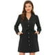 thumbnail image 1 of INSPIRE CHIC Vestido camisero de manga larga con bolsillos y cuello en V con muescas para mujer Negro S, 1 of 4