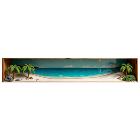 LUUFILx Vibrant Beach Scene Banner with Palm Trees Airplane and Waves Summer Theme Backdrop Decorations Party Supplies Photography Props Beach Party Vacation Decor Happy Gathering