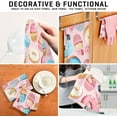thumbnail image 7 of Dreamtimes Soft Absorbent Reusable Kitchen Towels, Set of 6|28x18 in, Cupcakes and Donuts Dining Kitchen Living Room Tea Towels Dish Towels Decorative Towels, 7 of 7