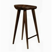Set of 4 Tractor Contemporary Carved Wood Bar Stool Espresso Finish by Vandue