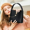 thumbnail image 6 of 1pc Leather Purse Strap 13.1 Inch PU Leather Replacement Handbag Handle Short Shoulder Strap Clutch bag Handle with Buckle Pouchette Top Handle for Briefcase Tote bag Making Black, 6 of 7