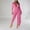 Pink, variant on Womens Jumpsuits and Rompers Long Sleeve,Women's Solid Color Casual Sexy Fashionable Waist Revealing Tight Zipper Jumpsuit Gray L