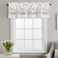 thumbnail image 4 of Spring Wildflowers Window Valance for Kitchen, Pink Morocco Blue Flower Plant Country Rod Pocket Short Curtain for Small Windows, Light Filtering Decorative Valance, 42 x 18 Inch, 4 of 9