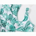 thumbnail image 4 of TOWED22 Girls Bikini Swimsuits Set for Girls 3 Piece Skirt Bathing Suits Swim Dress Hawaiian Beach Swimwear 3-16 Years(Green,7-8 Y), 4 of 7