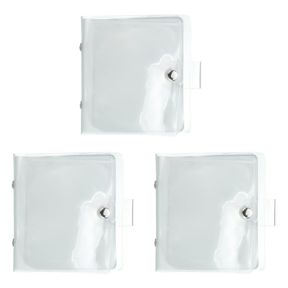3 Pcs Mini Photo Album, 36 Pockets 4x4 Kpop Photocard Holder, Transparent