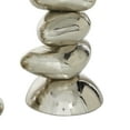thumbnail image 5 of DecMode 2 Candle Silver Aluminum Candle Holder, Set of 2, 5 of 13