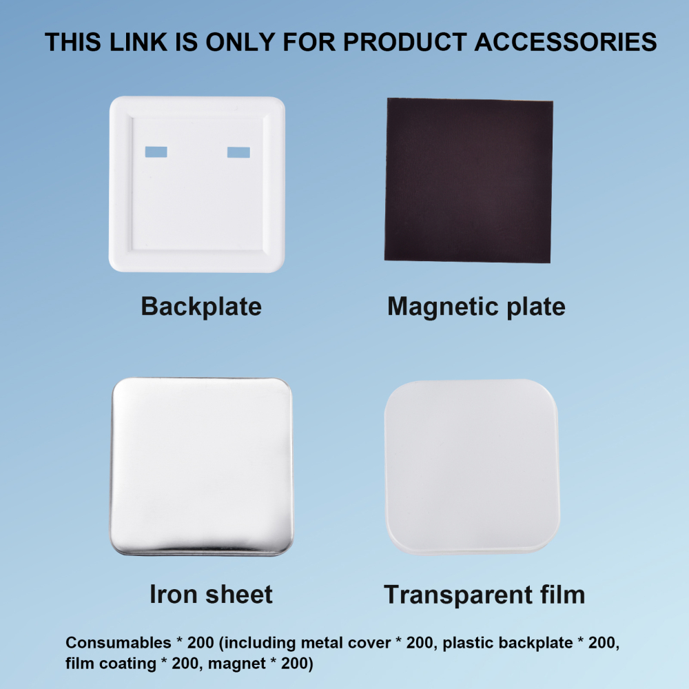 Flroha Picture Magnet Maker Machine Square Fridge Magnets Maker Kit 2X2Inch Button Badge Making with Paper Cutter Consumables for Any Place with Iron friendly