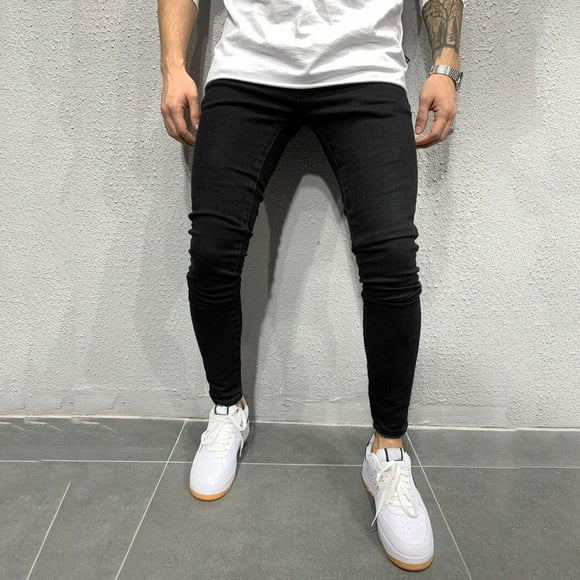 Product Category Men’s Jeans | Men’s Length Skin Solid Sports Casual Pants with Pockets for Fitness and Bodybuilding