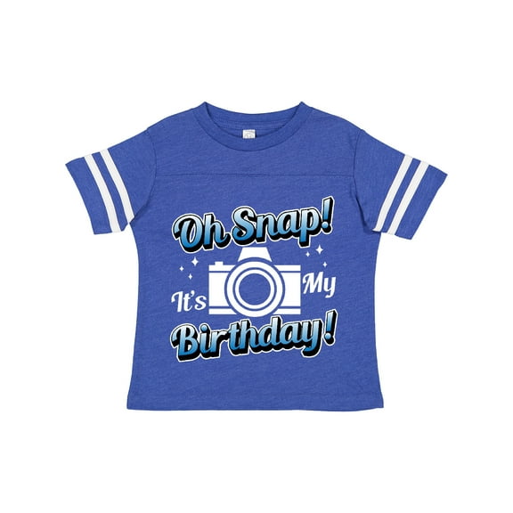 Inktastic Oh Snap Its My Birthday with Camera and Sparkles White Boys or Girls Toddler T-Shirt
