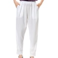thumbnail image 3 of PEASKJP Womens Pants Pants for Women Business Casual Stretch Pull On Work Office Dressy Skinny Trousers with Pockets (White,XL), 3 of 5