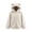 White, variant on Women's Zip Up Fuzzy Fleece Jacket Cute Teddy Coat Ultra Soft Bear Ears Hoodie Casual Winter Coat White