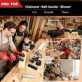 thumbnail image 4 of PRO-FOR 12V Brushless Combination Power Tool Kit, 3-in-1 Cordless Multi-Head System with Mini Chainsaw, Belt Sander, Blower, Interchangeable Heads for DIY & Home Workshop, 4 of 8