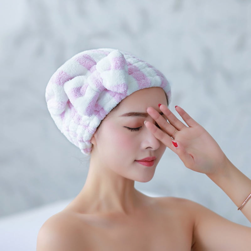 Hair Towel Turban Wrap Soft Shower head Towel Quick dryer Hat Bathing