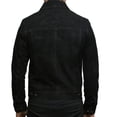 thumbnail image 2 of Men's Designer Shirt Style Black Suede Button Closure Formal Leather Jacket SouthBeachLeather, 2 of 2