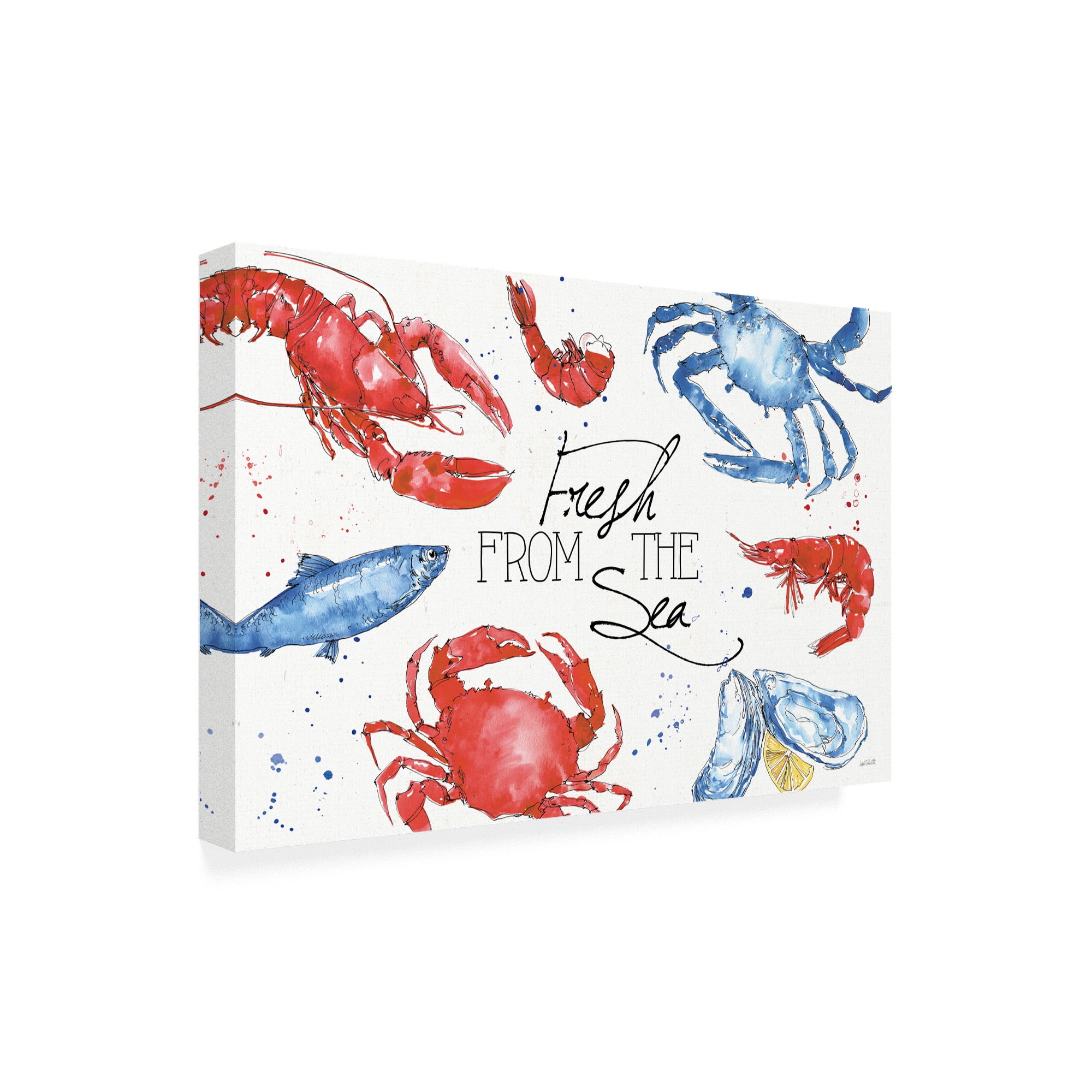 Trademark Fine Art 'Seafood Shanty I' Canvas Art by Anne Tavoletti