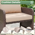 thumbnail image 4 of ELPOSUN 5 Piece Patio Furniture Set, Outdoor PE Wicker Chairs for Two with Ottoman Underneath,Beige, 4 of 8