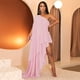 thumbnail image 3 of Vestidos largos sexis de gasa con un solo hombro para mujer, elegantes vestidos de noche de celebridades con mangas de murciélago, sueltos, asimétricos, para fiestas, 3 of 5