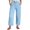 Sky Blue #812, variant on Bovemsi Casual Pants for Women Linen Summer Nine Quarter Lightweight With Pockets Elastic And Comfortable Fabric Sports Leisure Beach Beach Trousers