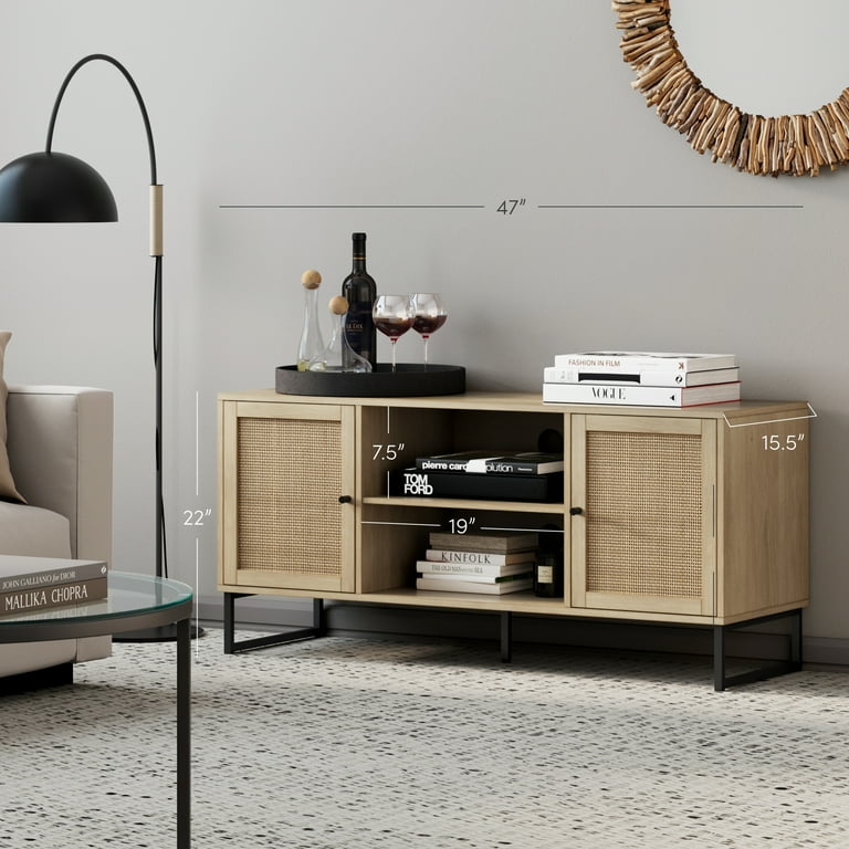 Nathan James Mina TV Stand with Doors for TVs up to 55