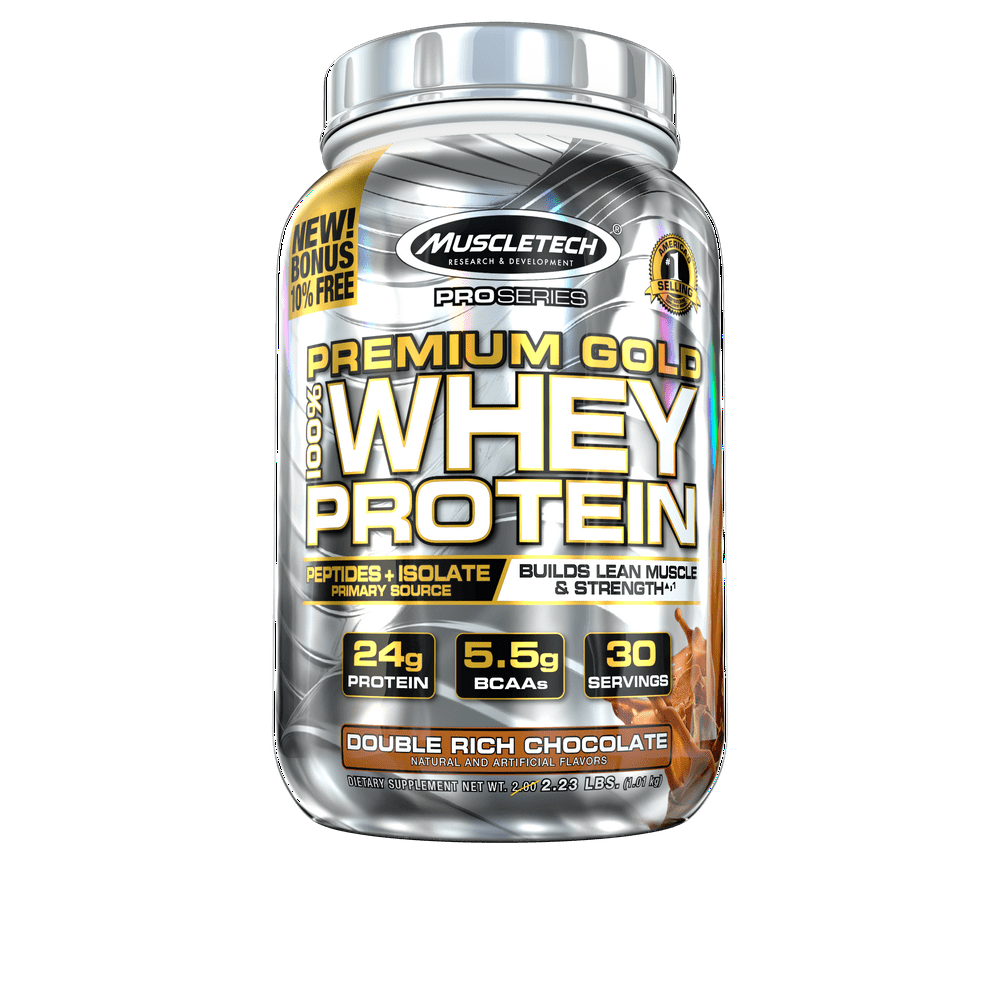 Premium Gold 100 Whey Protein Powder, Ultra Fast Absorbing Whey Peptides & Whey Protein Isolate