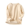 thumbnail image 2 of Toddler Kids Girls Boys T Shirts Long Sleeve Striped Ribbed Solid Spring Winter Warm Thick Tops Clothes Tshirt Tops 5-6 Years, 2 of 3