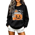 thumbnail image 3 of BVOFAR Womens Halloween Sweatshirts Spooky Ghost Print Pullovers Fall Work Crewneck Long Sleeve Sweater Tops Halloween Costumes M, 3 of 6