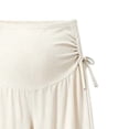 thumbnail image 4 of Maternity Women's Side Drawstring Wide Leg Pants, Over‑Belly High Elastic Support, Adjustable Side Ruched Detail for Pregnancy Daily Wear, Maternity Pants for Women Beige XXL, 4 of 6