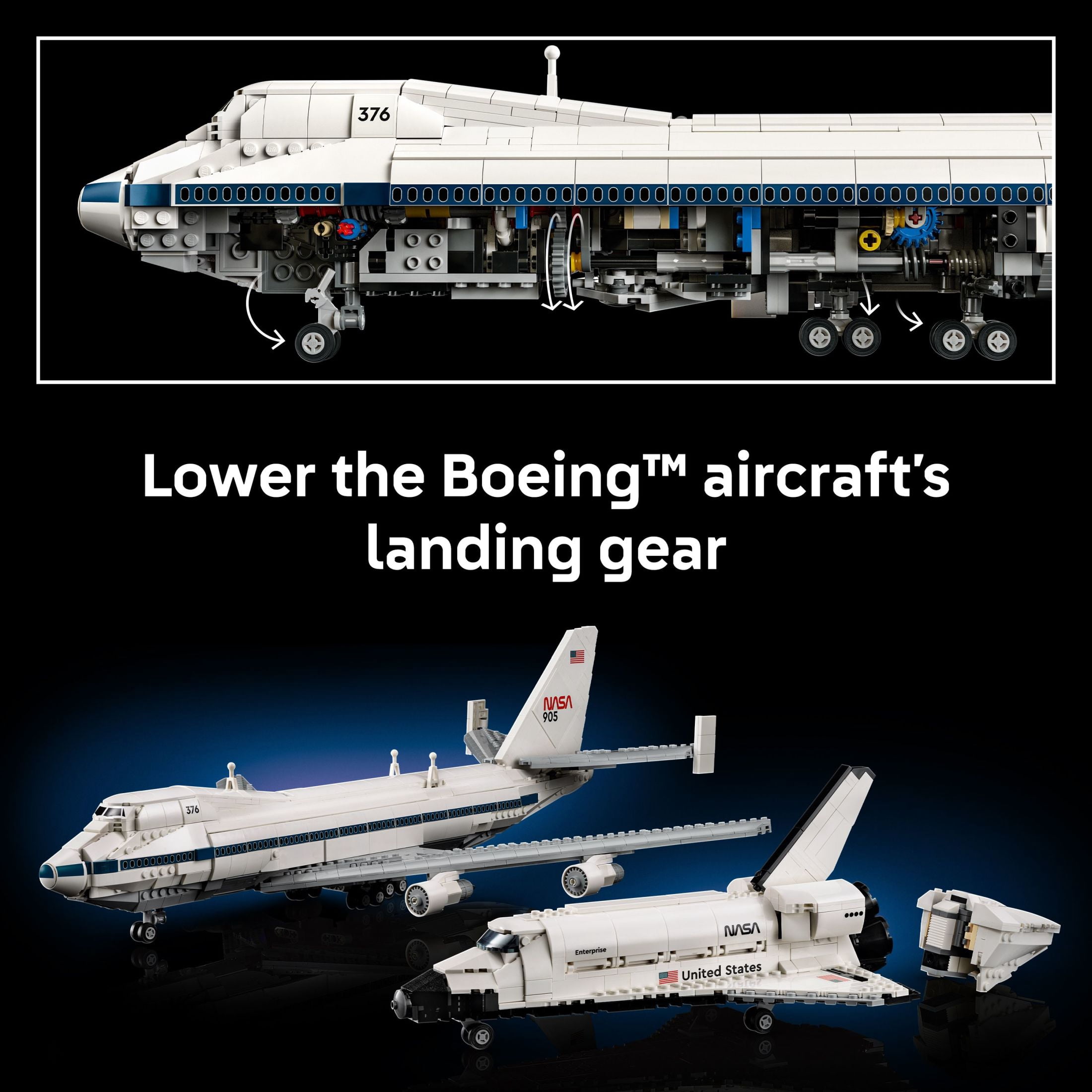 LEGO Icons Shuttle Carrier Aircraft Building Set for Adults - Spaceship & Airplane Model Kit for Adults, Ages 18+ - Air & Space Decor - Gift Idea for Men & Women - 10360
